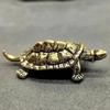 Vintage Mässing Krokodiler Sköldpaddor Ornament Hem Sköldpadda Nyckelring Hängen Te Husdjur Ornament Sköldpadda Hantverk Figurer Grossist