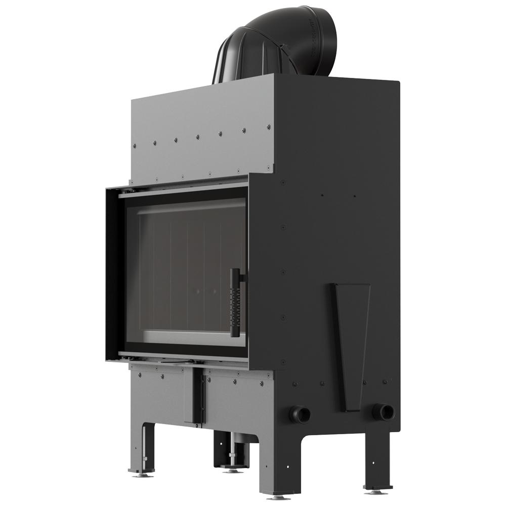 Air fireplace FLOKI M simple with black termotec and closing.