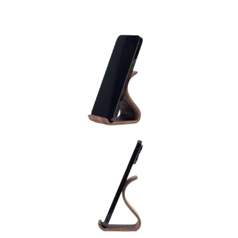Portable Wooden Phone and Tablet Stand for Easy Viewing