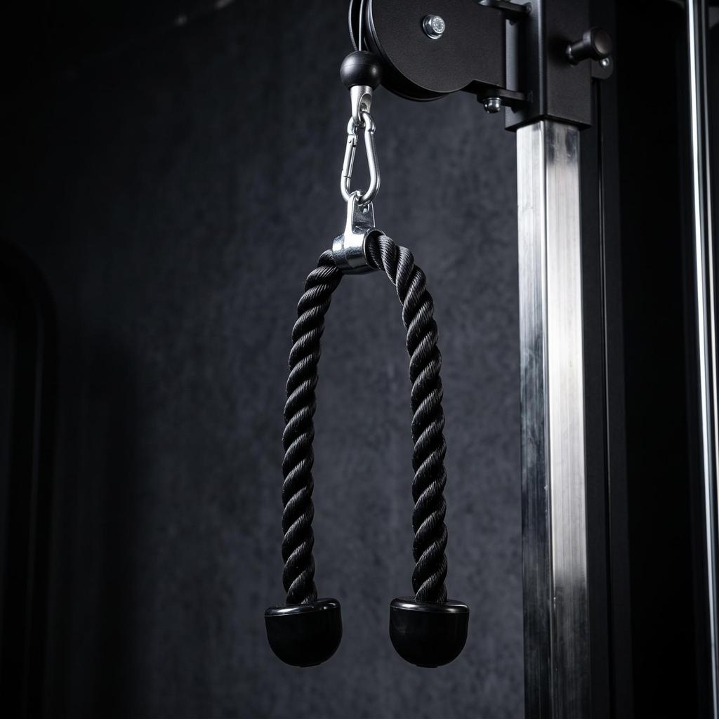 Tricep Rope Non-Slip Cable Attachment Coated for Bodybuilders
