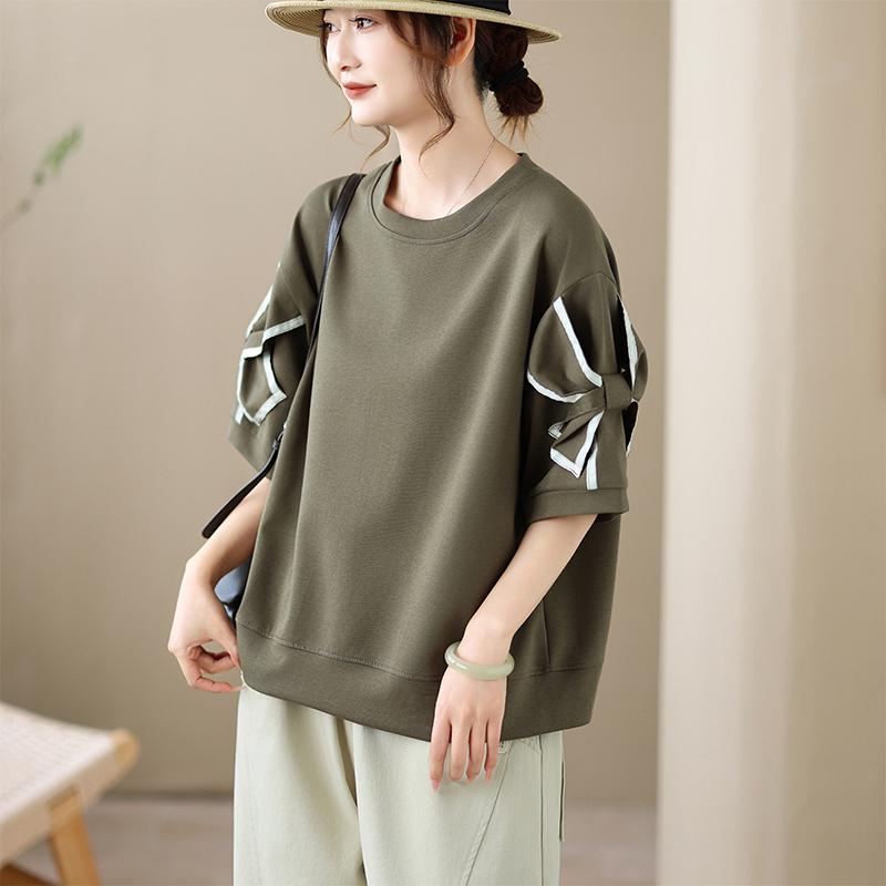 

DIMANAF 2026 Plus Size Summer Women T-Shirts Tunic Shirt Oversize Loose Tees Casual Lady Tops Cotton XL