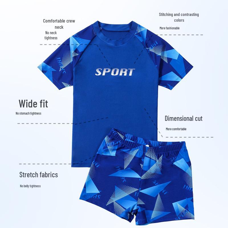 

Navy Blue Plus Size Children s Swimsuit for Summer 2025 – Simple Design for Chubby Kids 140