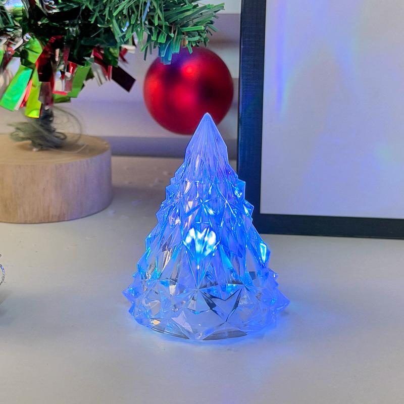 

Ночники в виде рождественской елки, атмосферные огни для украшения рождественской вечеринки, рождественский подарок, настольные украшения Large size + gift bag прозрачный