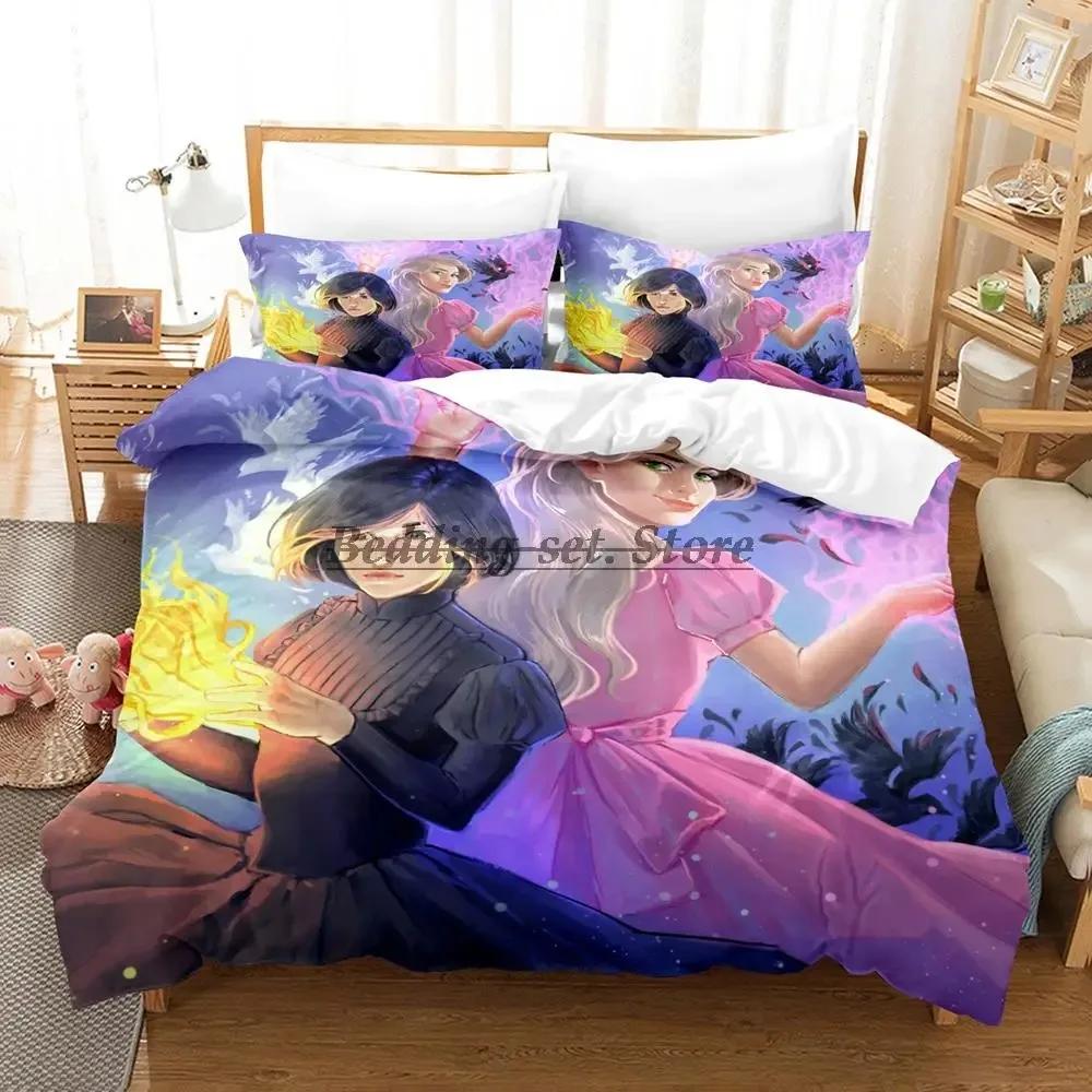 

2023 The School for Good and Evil Bedding Set Single Twin Full Queen King Size Bed Set Aldult Kid Bedroom Duvetcover Sets Bed 70x133cm 2pcs