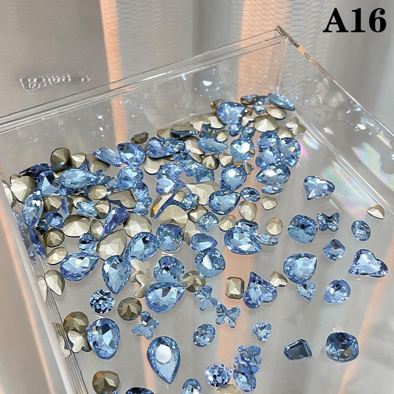 20 Buc. Mărimi Mixte Formă Diferită Unghii Cristale de Sticlă 3D Diamante Dragostea Distorsionează Inimă Farmece Super Strălucitoare Pietre Prețioase D