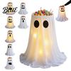 Halloween Treat Holder Ghost Candy Bowl Adjustable Height Large Holder Trick or Bowl Standing Storage Dish for Porch Lawn Garden Decor Spooky Yard