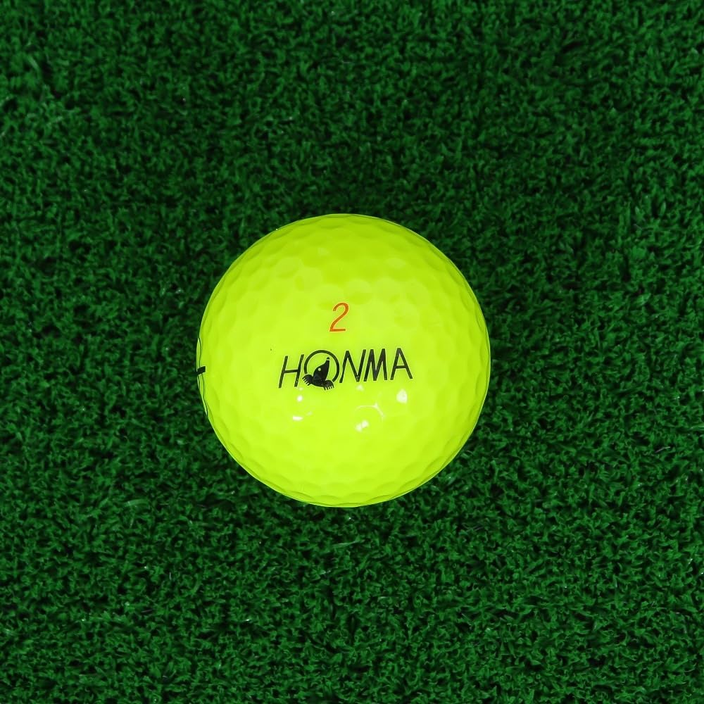 HONMA Golf Officieel Golf HONMA D1 1 Sleeve Ballen, SPIN, Geel, (3 Ballen)