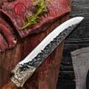 Nóż kuchenny ręcznie robiony chiński tasak warzywa mięso szef kuchni narzędzie kuchenne skórzana pochwa Pchak odkryty nóż kempingowy drewniana rączka
