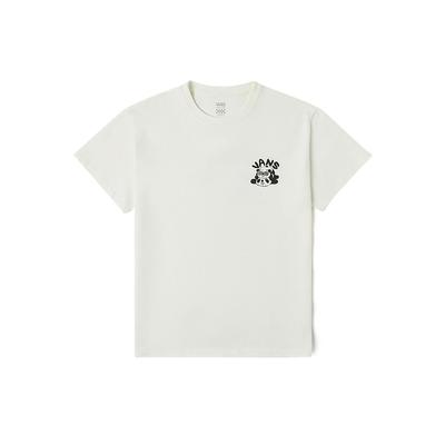 Einfaches Rundhals-Pullover-Kurzarm-T-Shirt Damenoberteile Off-White VN000NNPFS8