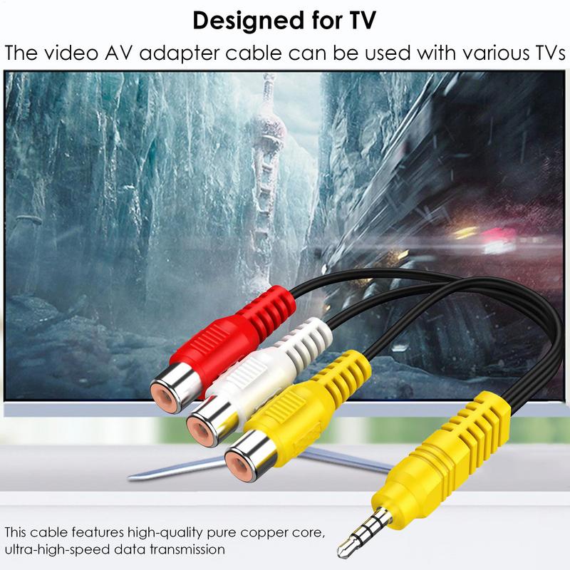 3,5mm Jack na 3 RCA Samec Audio Video AV Kabel AUX Stereo Kabel 3RCA Standardní Konvertor Drát Pro T CL TV Reproduktorová Skříň D VD Přehrávač