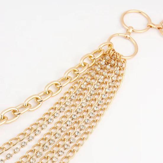 Damelegering midjekjede Flerlags kjede kvast magekjede Justerbar sele Gotisk midjekjede Klærtilbehør