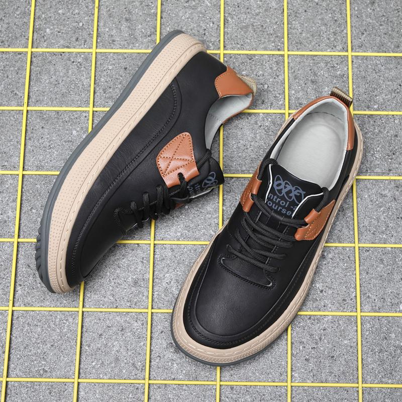 Herren Echtleder Freizeitschuhe im britischen Stil Designer Neue Outdoor Wanderschuhe Herren Dickbesohlte Oxford Schuhe Sportschuhe