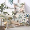 2D Flat Printing Palm Tree And Animal Pattern Cushion Covers Polyester Pillowcase, Sofa Decorative Cushion Cov Headboard Pillow