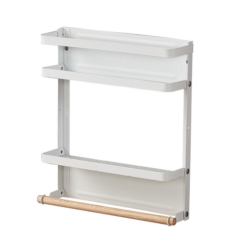 Refrigerator Side Shelf: Multi-functional Kitchen Storage Rack for Paper Towels & Plastic Wrap