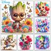 Diamond Mosaic Groot Going To School Full Diamond Embroidery Painting Flower New Arrival Guardians of The Galaxy Wall Art