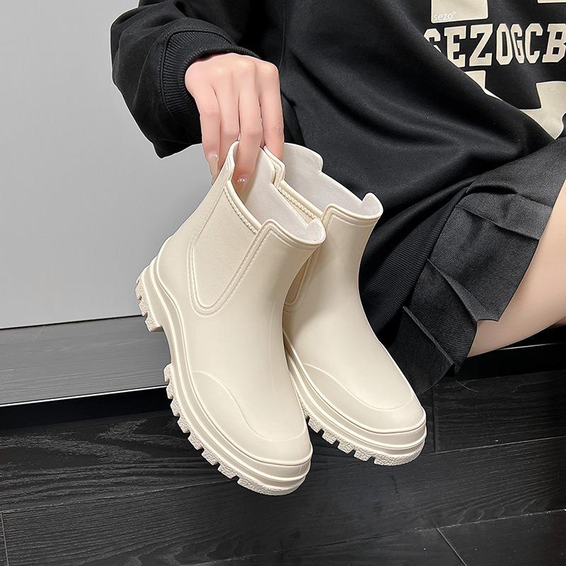 Fashion short rain shoes women's versatile rain boots Martin boots non-slip water boots rain boots adult overshoes work shoes