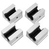   4pcs SBR16UU Linear Motion Bearing, 16mm Aluminum Alloy Bearing Block   Plated   for CNC Router Silent  