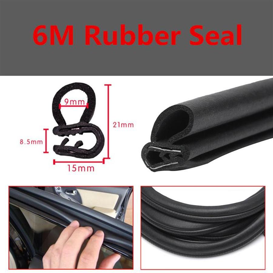 6M B Type Car Door Pillar Window Edge Trim Mouldings Protector Rubber Seal Strip