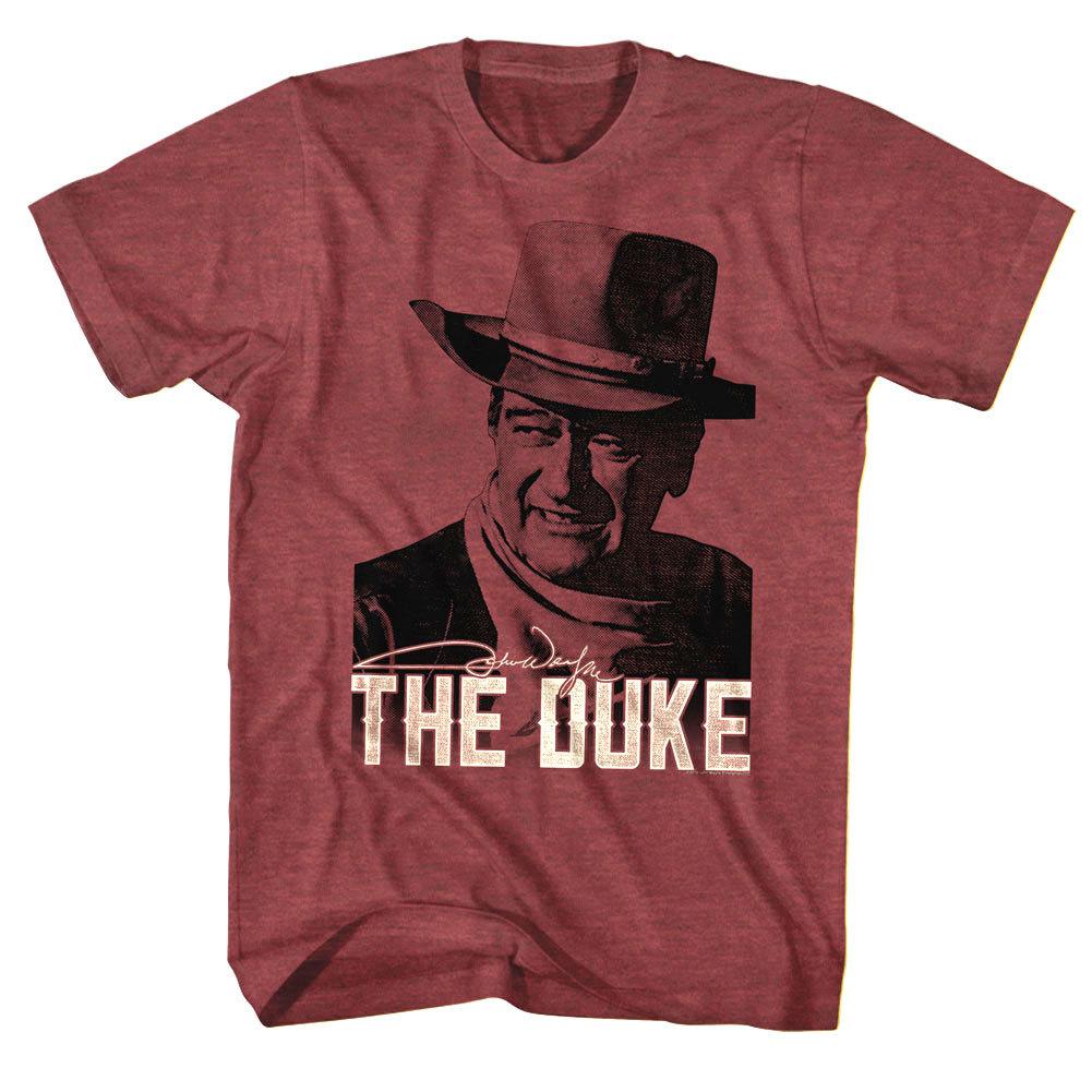 John Wayne The Duke Signature Men T Shirt American Legend Cowboy Hat Western L