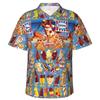 Camicia Hawaiana Vintage da Uomo con Gelato, Abbigliamento da Spiaggia, Vacanze Estive, Retrò, Menu, Poster, Camicie a Bottoni