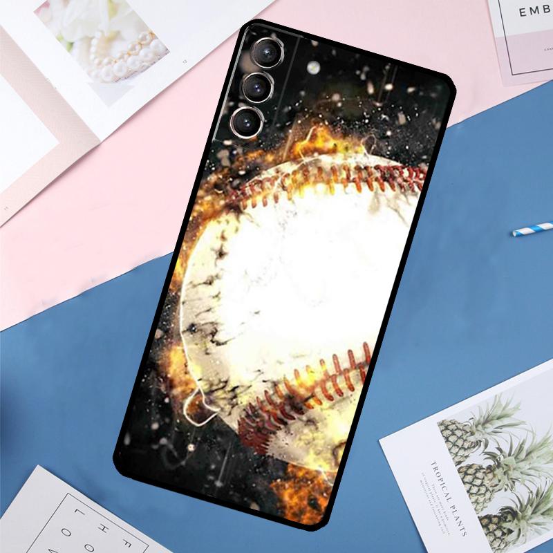 Baseball Case For Samsung Galaxy S25 Ultra S21 S22 S23 S24 Ultra S9 S10 Plus S20 FE S25 FE Back Cover