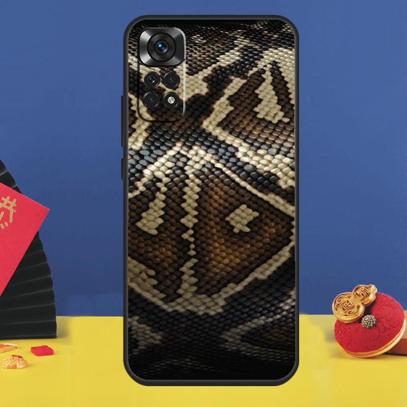 

Snake Skin Texture Phone Case For Xiaomi Redmi Note 15 Pro Plus 13 12 11 9 10 14 Pro 10C 12C 13C 14C 15C Cover Redmi Note 12 4G