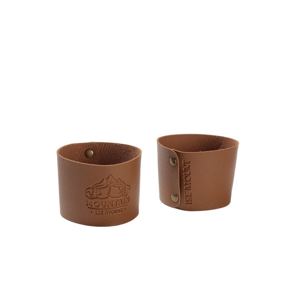 Camping Cup Hot Resistant Stainless Steel Cup Sleeve Protective Cover Leather Cup Cover Cup Sleeve