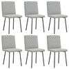 VidaXL Chaises à manger lot de 6 gris clair velours 3315473