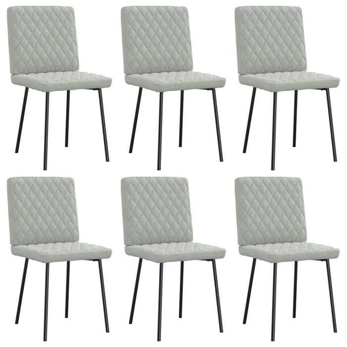 VidaXL Chaises à manger lot de 6 gris clair velours 3315473
