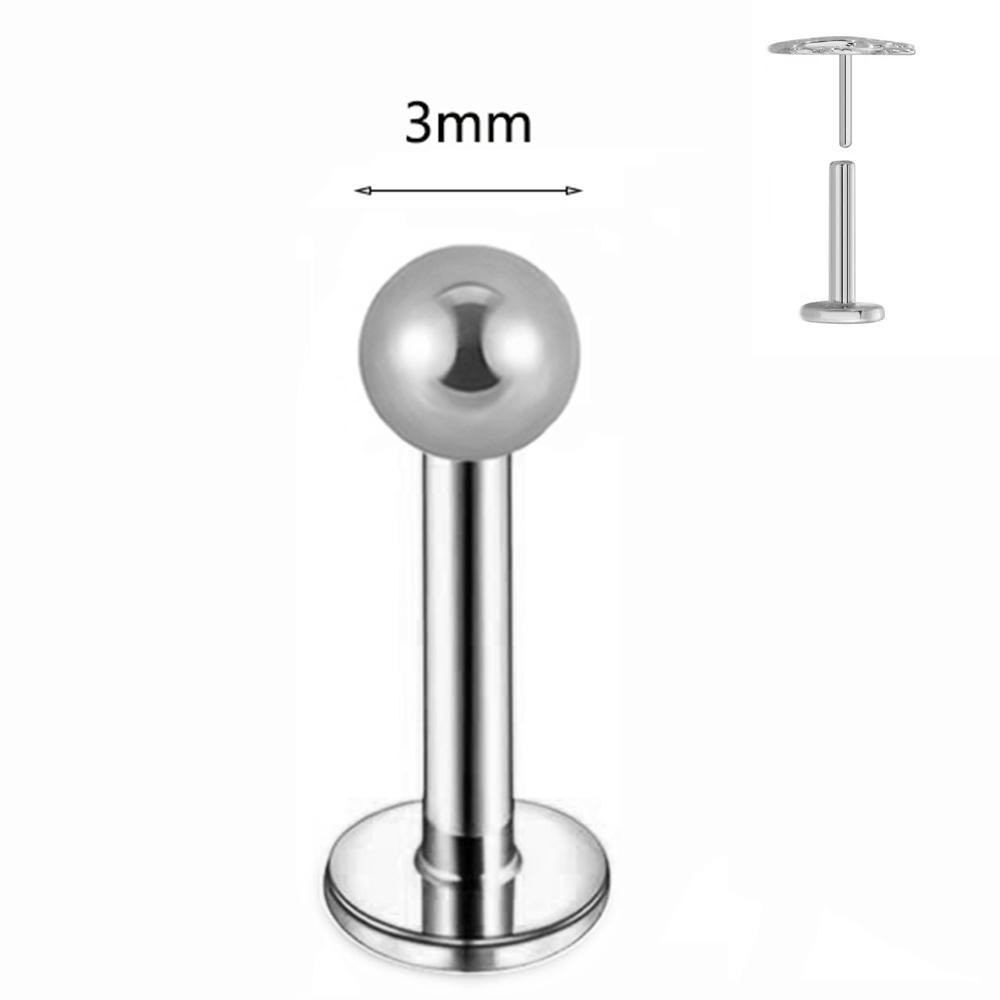 ASTM F136 G23 Titanium Labret Piercing Starfish Earring Stud Bee Leaf Push In CZ Threadless Cartilage 16/18/20G Body Jewelry