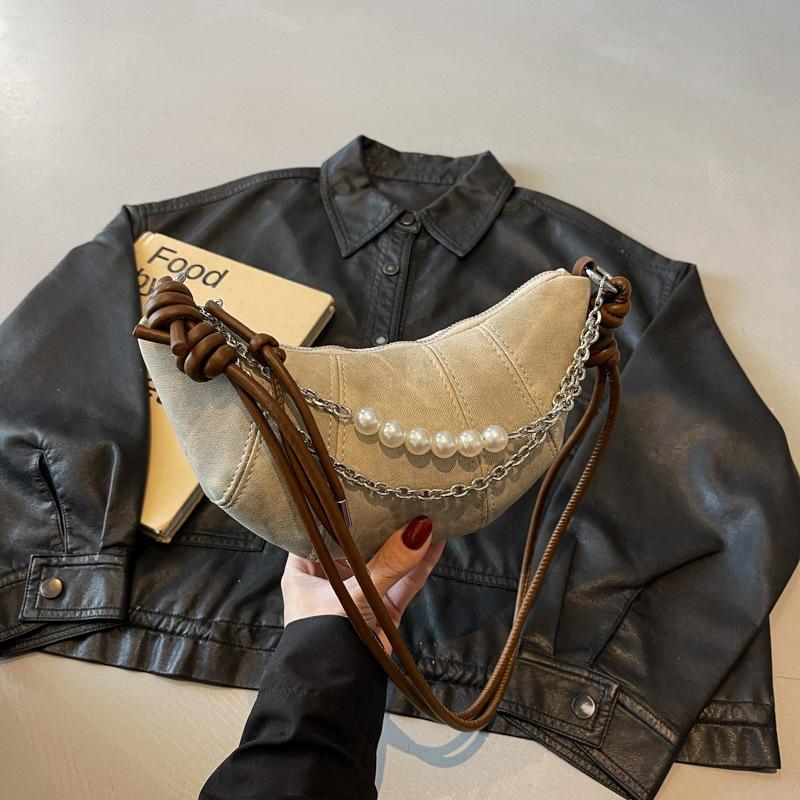 Popular Niche Bag Women's Spring and Summer New Fashion Versatile Messenger Bag Shoulder Dumpling Bag Croissant Bag