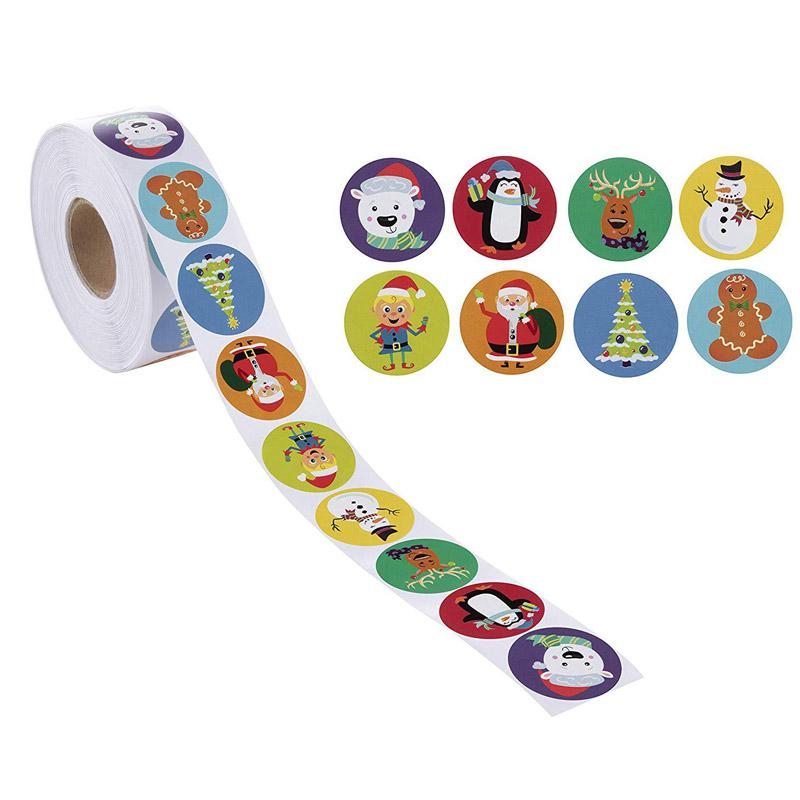 25Mm Merry Christmas Diy Handmade Sticker Package Thank You Label Sealing Stickers Party Festive Decor Supplilies Children Adult