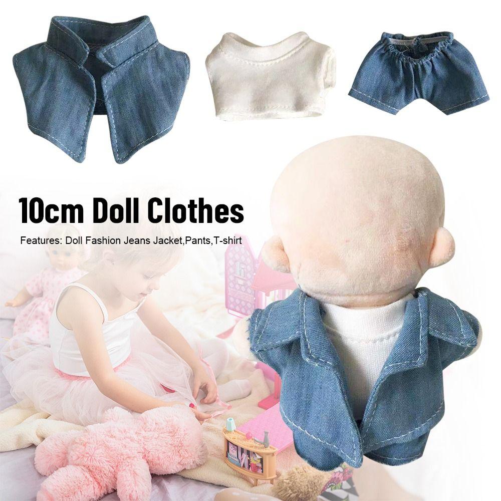 

Пальто, топы, одежда для кукол, джинсы для кукол, джинсовая одежда, костюм, модная хлопковая куртка, 10 см, одежда для кукол
