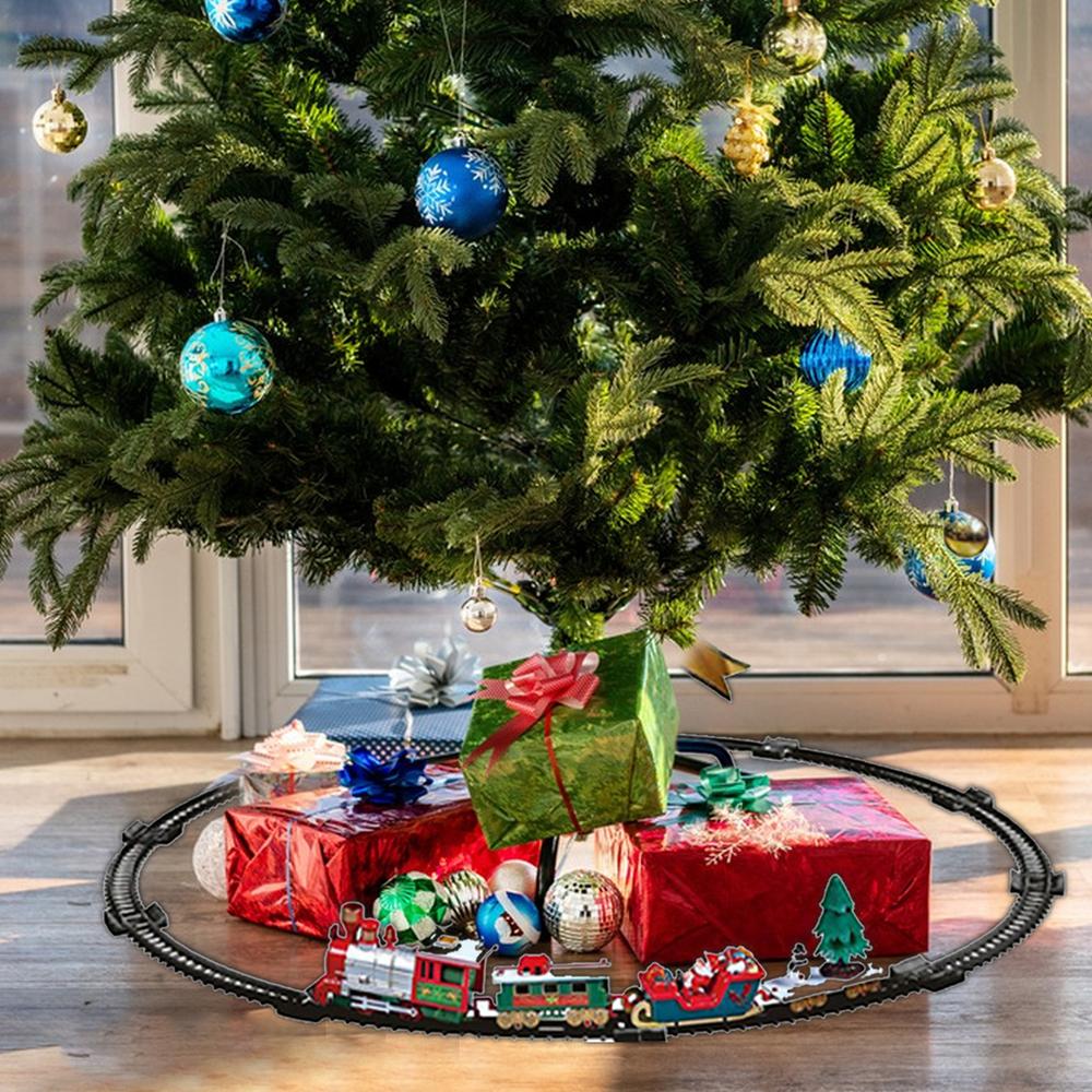 Christmas Train Electric Train Set For Christmas Tree Track Car Christmas Decoration Trains Noel Gift Xmas Tree Decoration