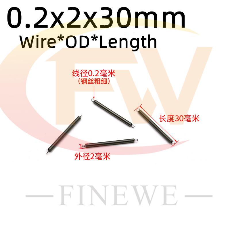 10PCS  Wire 0.2mm Length 5-50mm Stainless Steel  Mini Spring  DIY Mechanical Samll  Tension Spring