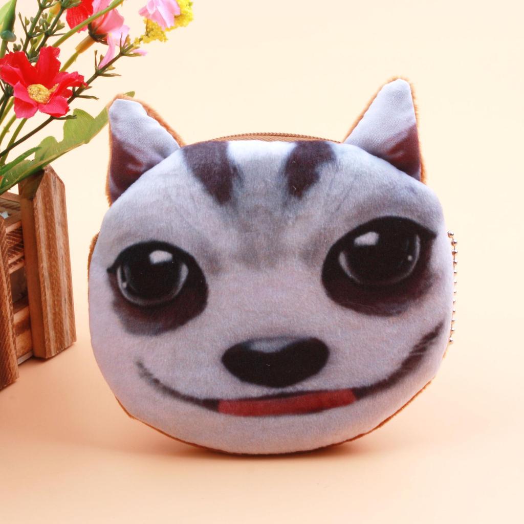 Portofel pentru monede Pisică și Câine Harajuku: Portcard cu Animale Drăguțe & Portofel Mic Tip Plic