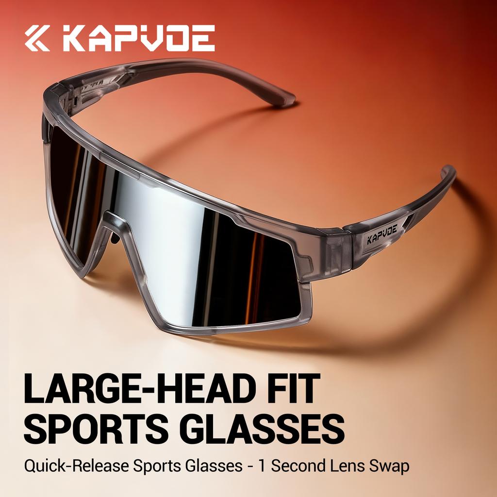 Kapvoe Hiking Eyewear Photochromic Cycling Sunglasses for Men Glasses Fashion Bicycle UV400 Mountain Goggles Sports MTB 2026