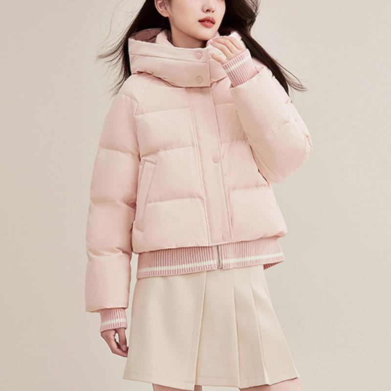 Short down jacket women's high-end women's 2024 new winter women's clothing fashion duck down hooded jacket