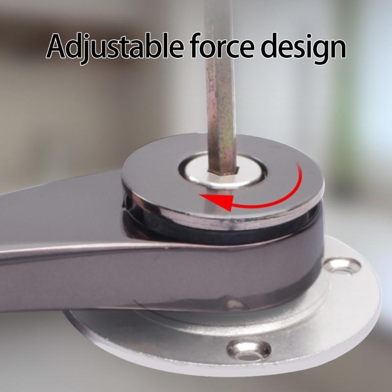 Heavy Duty Cabinet Door Lift Support with Quiet Operation Metal Hydraulic Hinge for Wardrobe Overhead Hinge Mechanism