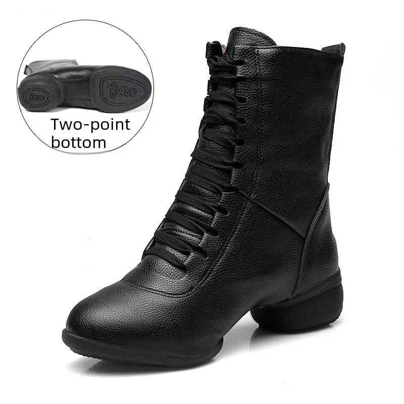 Four Seasons Soft Bottom Square Dance Shoes Dance Shoes Long Boots Jazz Latin Modern