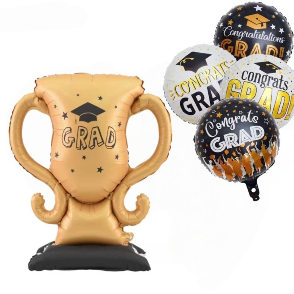 18-дюймовые круглые шары для выпускного, стоячий шар, 4D-дизайн, майларовый шар, гелиевый шар, декоративная композиция, фольгированный шар 10inch