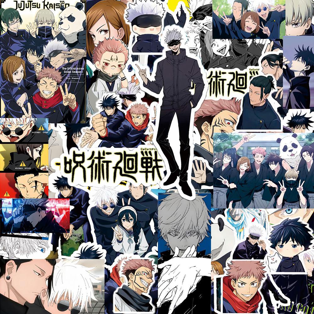 65-82 szt. Nowe Japońskie Anime Jujutsu Kaisen Naklejki Gojo Satoru Naklejka Kreskówkowa Laptop Telefon Gitara Rower Fajne Naklejki Manga Dekoracja