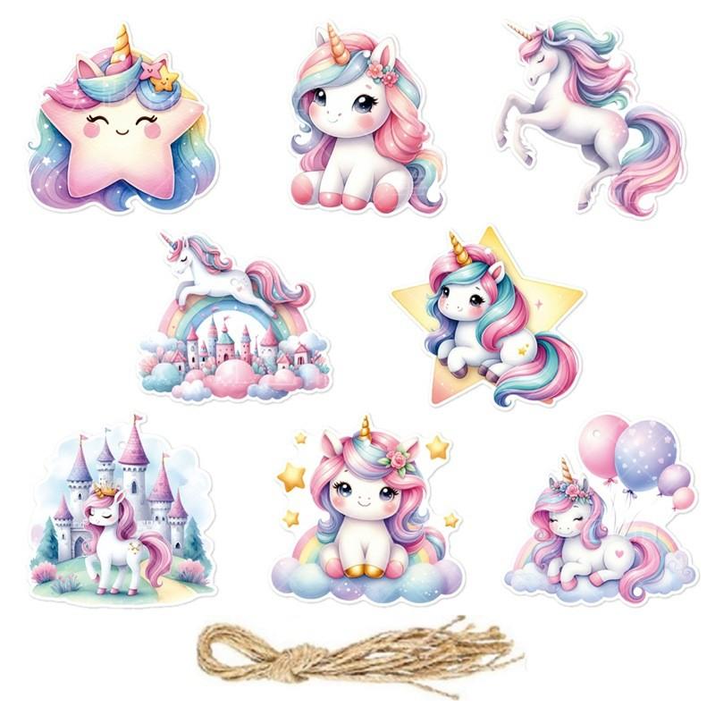 

Детский День рождения Декор для вечеринки Единорог Подвесной кулон из бумаги Декор для