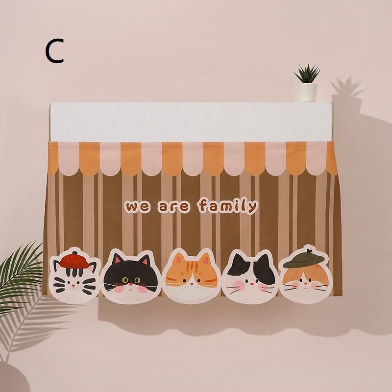1Pc Animal Cartoon Self-Adhesive Door Curtain Privacy Partition For Bedrooms Living Rooms Bathrooms - No Perforations Needed