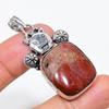 Red River Jasper Gemstone 925 Sterling Silver Jewelry Pendant 2.05" KJ-233