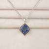 Tanzanite Gemstone Silver Pendant 1.2" Handmade Jewelry, 925 Sterling Silver, Lightweight Pendant For Gift APP-5-5