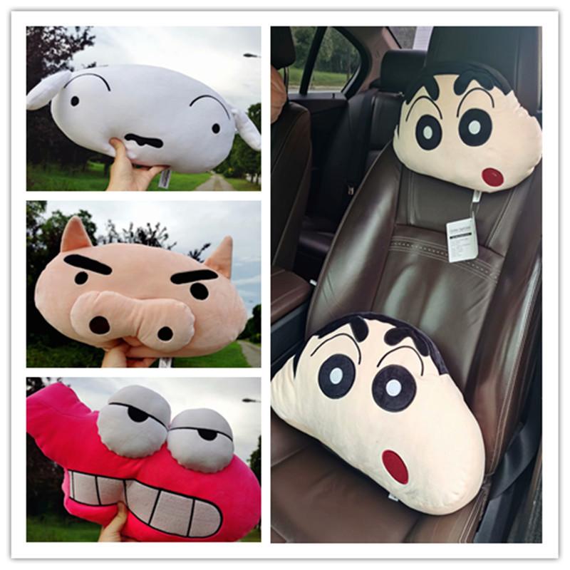 Plush Shinchan Crayon Car Pillow With Pp Cotton For Vehicle Interior Decor