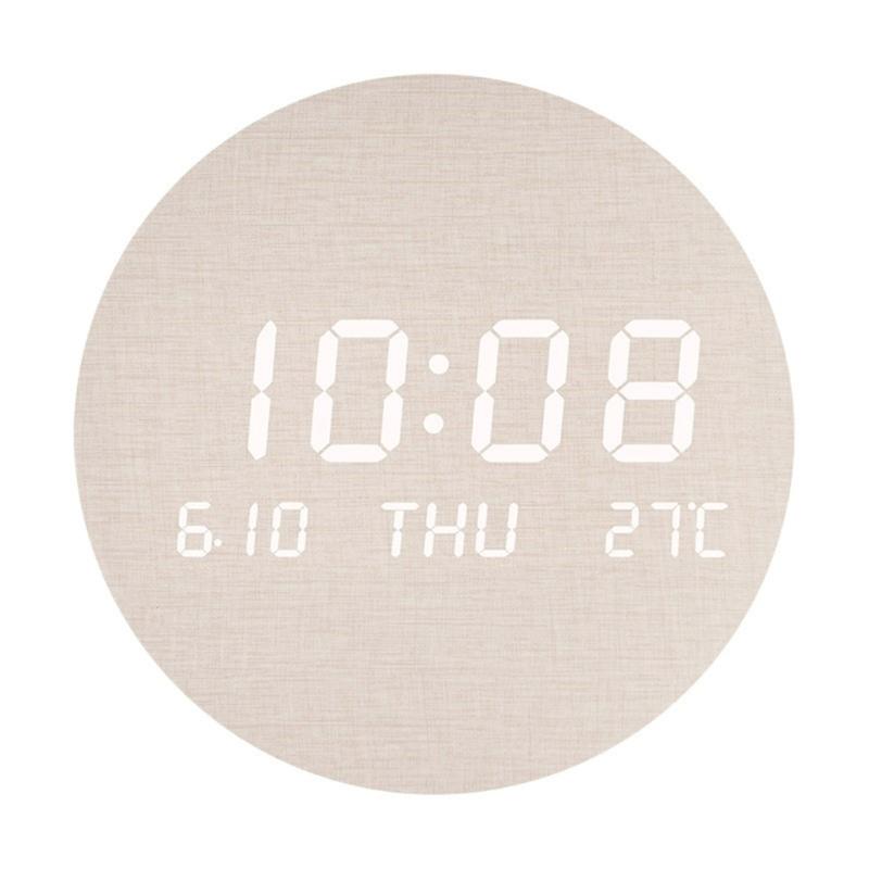 Quiet Operate LED Wall Clock Wall Clock with Clear Display Alarm Clock, for Students and Professional Minimalists Styles