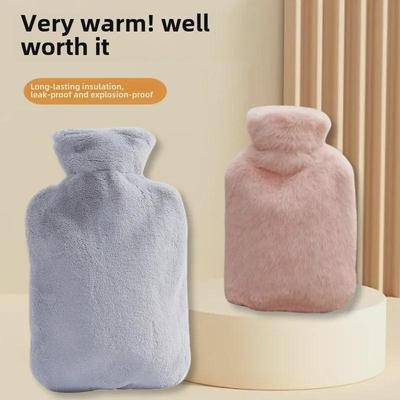 Detachable Fur Hot Water Bottle: Winter-Ready, Explosion-Proof PVC, Warm Handbag & Stomach Warmer