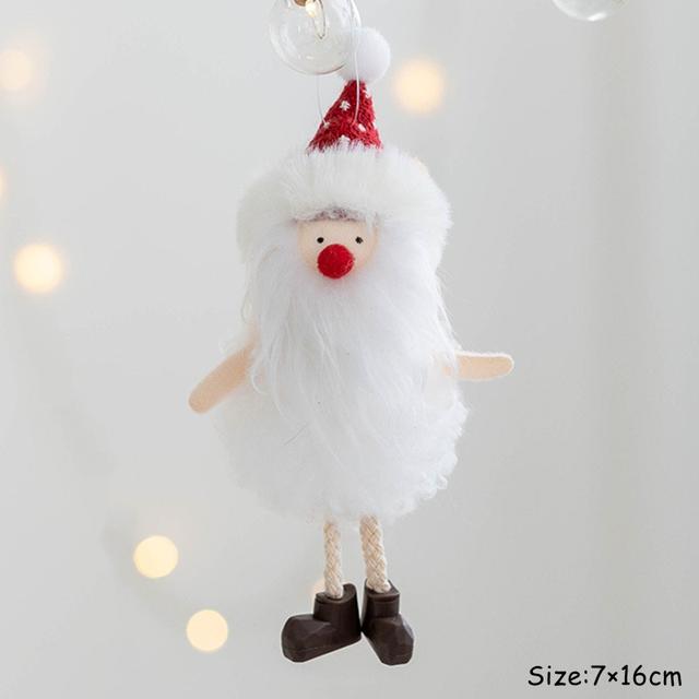Neujahrs-Engelspuppe Weihnachtsbaumschmuck Anhänger Hängende Weihnachtsdekoration für Zuhause Navidad 2025 Weihnachtsmann Weihnachtsgeschenk